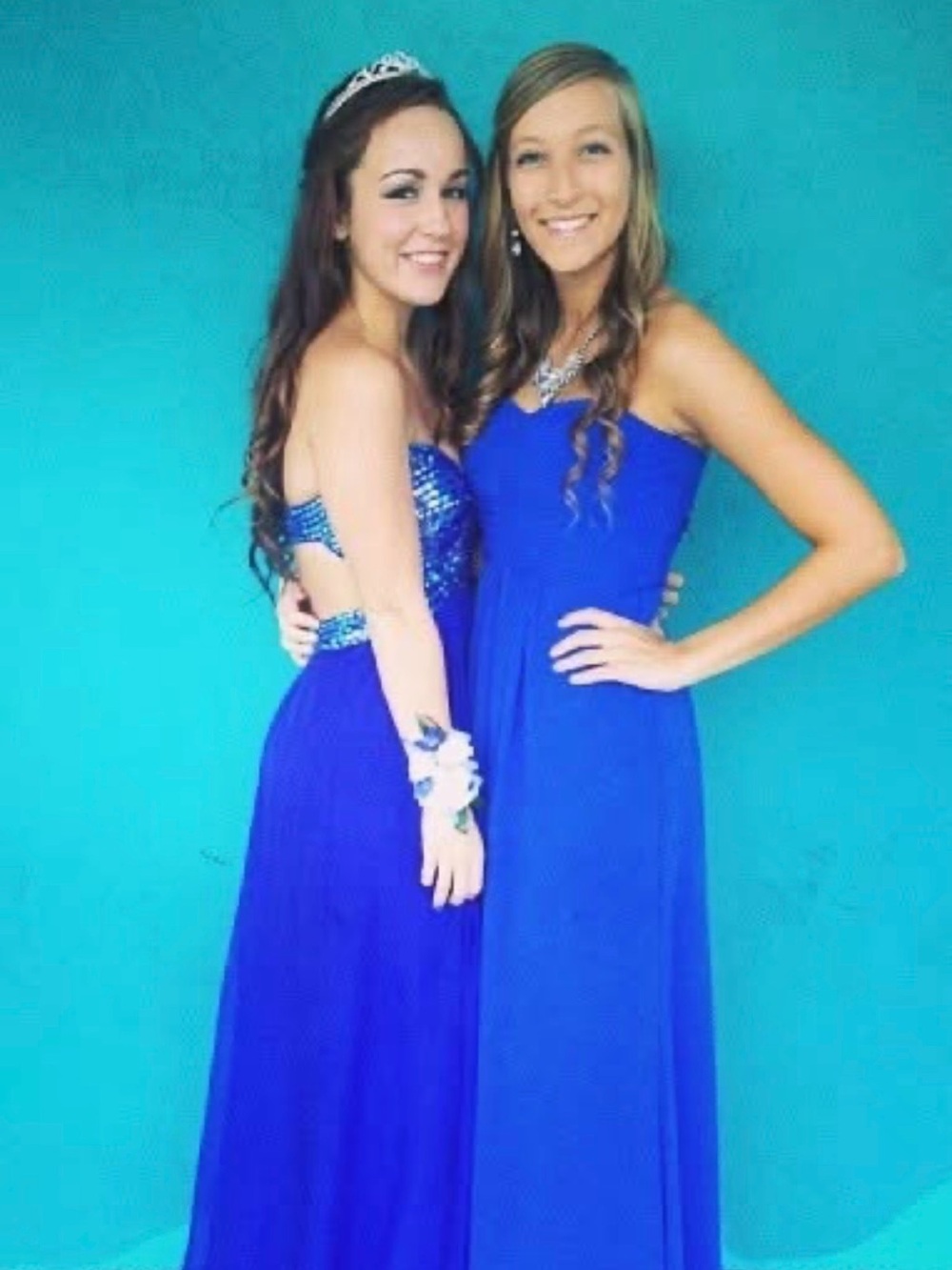 David's Bridal Royal Blue Evening Dress